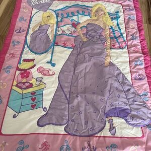 Barbie Motif Toddler or Child's Quilt ~ Multi Pastel Colors